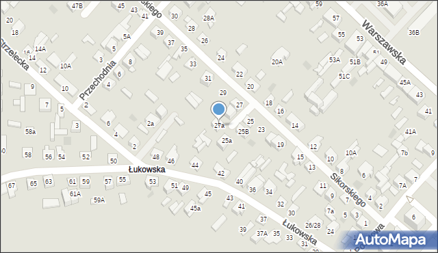Międzyrzec Podlaski, Sikorskiego Władysława, gen., 27a, mapa Międzyrzec Podlaski