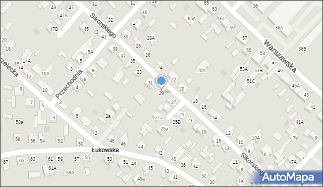 Międzyrzec Podlaski, Sikorskiego Władysława, gen., 29, mapa Międzyrzec Podlaski