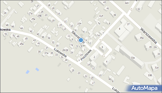 Międzyrzec Podlaski, Sikorskiego Władysława, gen., 3, mapa Międzyrzec Podlaski