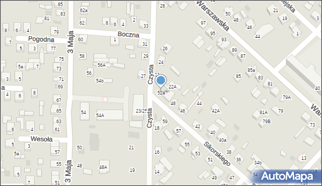 Międzyrzec Podlaski, Sikorskiego Władysława, gen., 52a, mapa Międzyrzec Podlaski