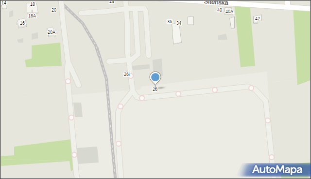 Międzyrzec Podlaski, Siteńska, 26, mapa Międzyrzec Podlaski