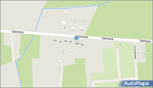 Międzyrzec Podlaski, Siteńska, 48G, mapa Międzyrzec Podlaski