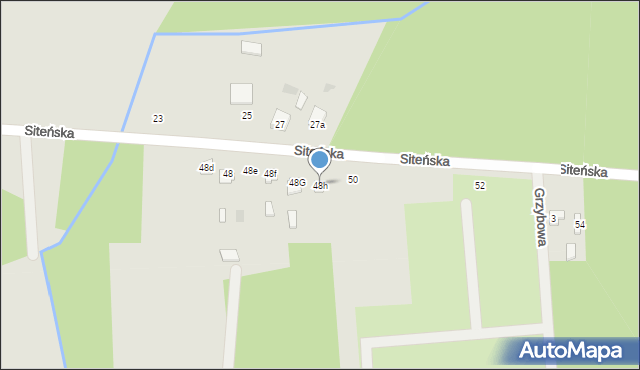 Międzyrzec Podlaski, Siteńska, 48h, mapa Międzyrzec Podlaski
