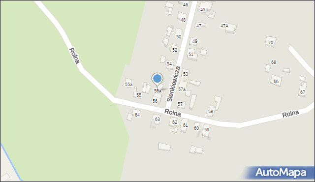 Międzyrzecz, Sienkiewicza Henryka, 56a, mapa Międzyrzecz