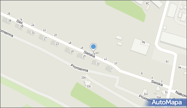 Mielec, Sielska, 14, mapa Mielca