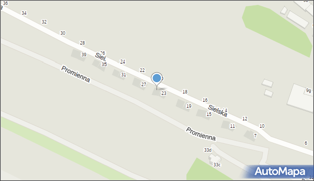 Mielec, Sielska, 25, mapa Mielca