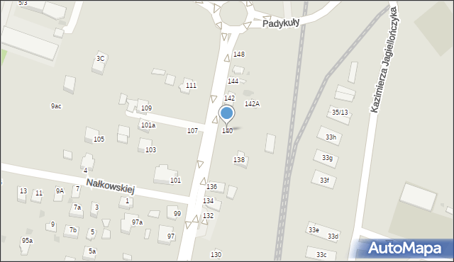 Mielec, Sienkiewicza Henryka, 140, mapa Mielca