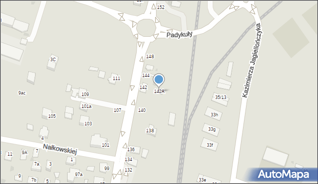 Mielec, Sienkiewicza Henryka, 142A, mapa Mielca