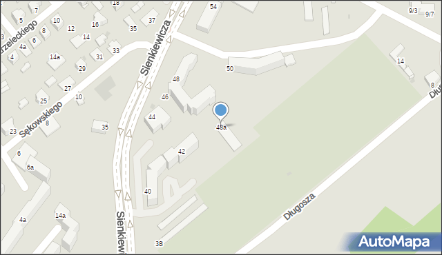 Mielec, Sienkiewicza Henryka, 48a, mapa Mielca