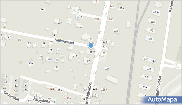 Mielec, Sienkiewicza Henryka, 99, mapa Mielca