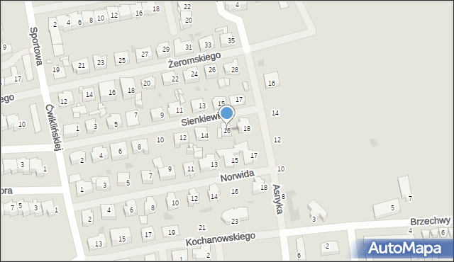 Mielno, Sienkiewicza Henryka, 16, mapa Mielno