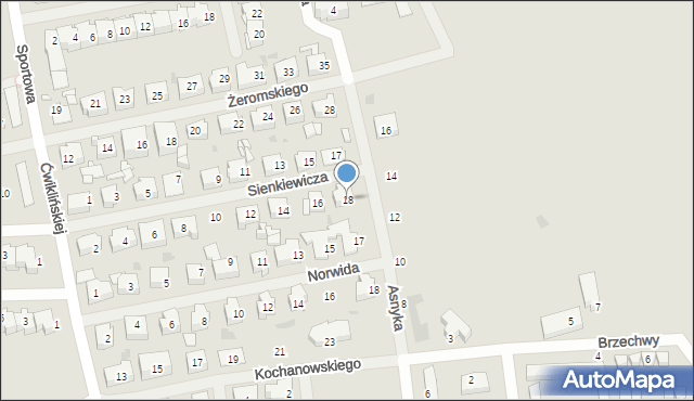 Mielno, Sienkiewicza Henryka, 18, mapa Mielno