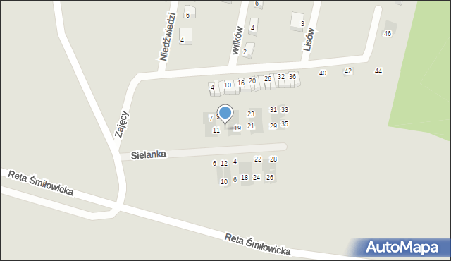 Mikołów, Sielanka, 13, mapa Mikołów