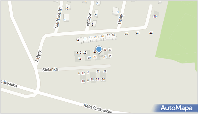 Mikołów, Sielanka, 27, mapa Mikołów