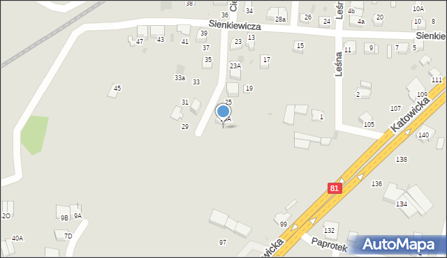 Mikołów, Sienkiewicza Henryka, 27, mapa Mikołów