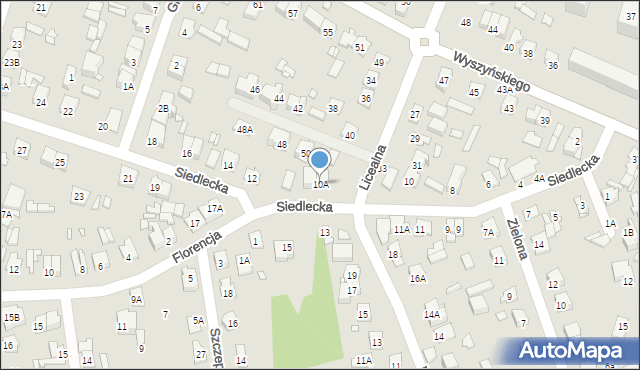Mińsk Mazowiecki, Siedlecka, 10A, mapa Mińsk Mazowiecki