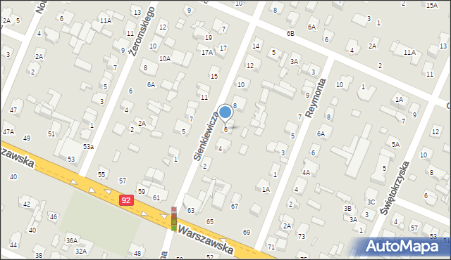 Mińsk Mazowiecki, Sienkiewicza Henryka, 6, mapa Mińsk Mazowiecki