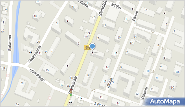 Mińsk Mazowiecki, Siennicka, 7, mapa Mińsk Mazowiecki