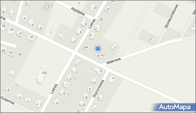 Modła, Sierpniowa, 3, mapa Modła