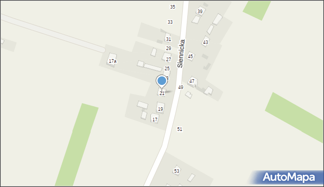 Mogowo, Siennicka, 21, mapa Mogowo