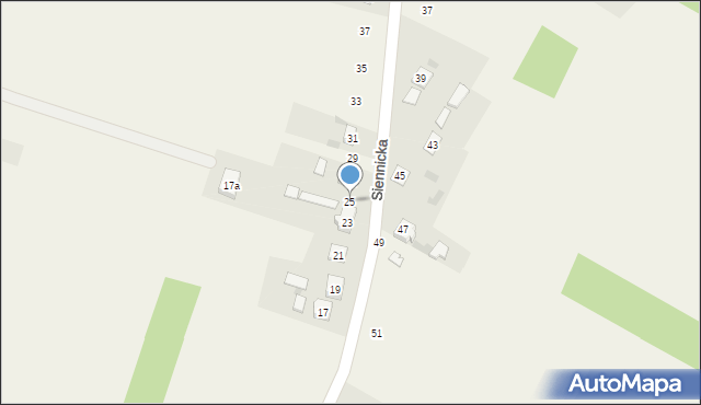 Mogowo, Siennicka, 25, mapa Mogowo