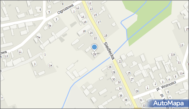 Mokobody, Siedlecka, 24, mapa Mokobody