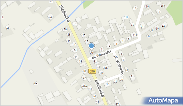 Mokobody, Siedlecka, 29, mapa Mokobody