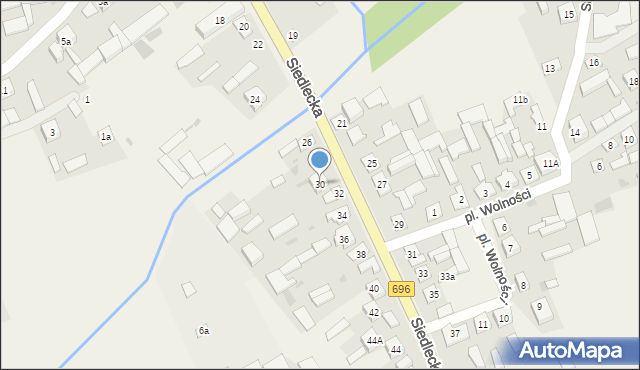 Mokobody, Siedlecka, 30, mapa Mokobody