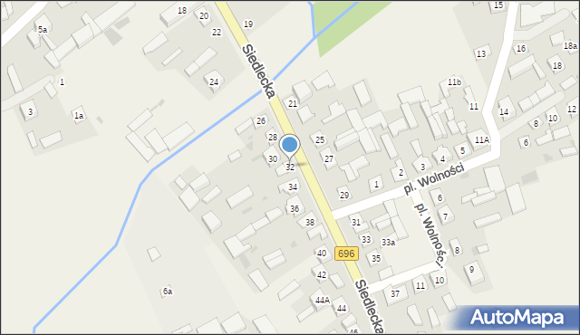 Mokobody, Siedlecka, 32, mapa Mokobody