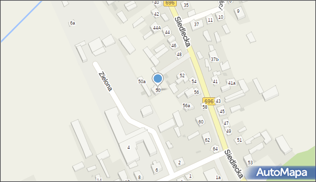Mokobody, Siedlecka, 50, mapa Mokobody