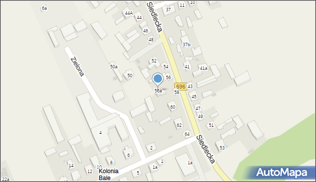 Mokobody, Siedlecka, 56a, mapa Mokobody