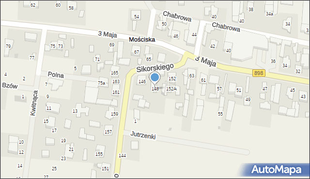 Mościska, Sikorskiego Władysława, gen., 148, mapa Mościska
