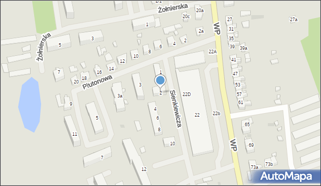 Mrągowo, Sienkiewicza Henryka, 2, mapa Mrągowo