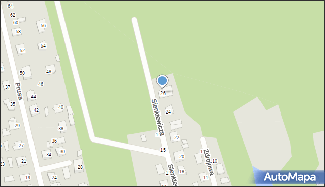 Mrozy, Sienkiewicza Henryka, 26, mapa Mrozy