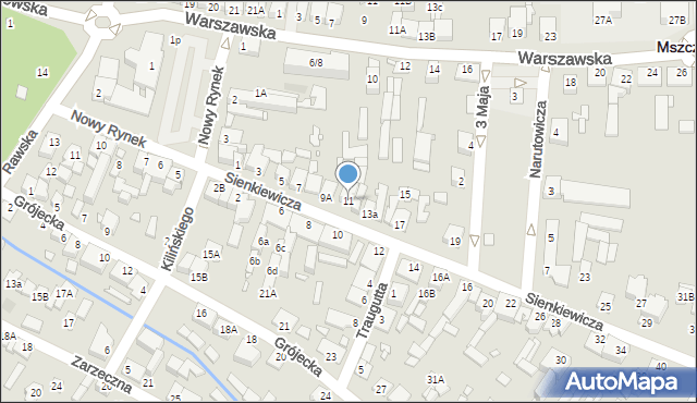 Mszczonów, Sienkiewicza Henryka, 11, mapa Mszczonów