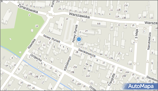 Mszczonów, Sienkiewicza Henryka, 1A, mapa Mszczonów