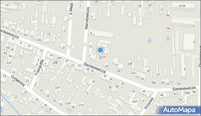Mszczonów, Sienkiewicza Henryka, 23, mapa Mszczonów