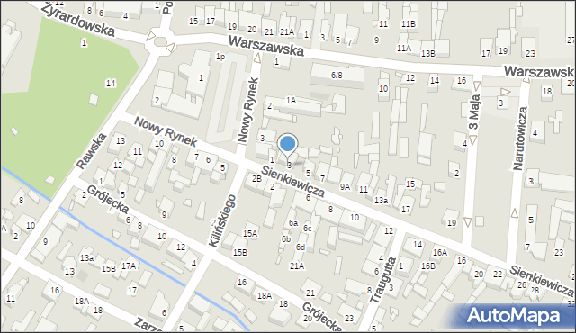 Mszczonów, Sienkiewicza Henryka, 3, mapa Mszczonów