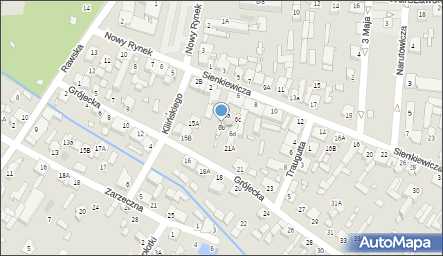 Mszczonów, Sienkiewicza Henryka, 6b, mapa Mszczonów