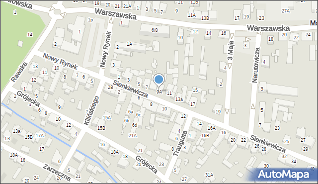 Mszczonów, Sienkiewicza Henryka, 9A, mapa Mszczonów