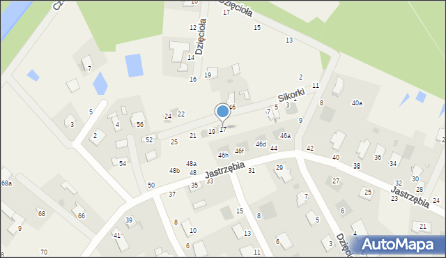 Murowaniec, Sikorki, 17, mapa Murowaniec