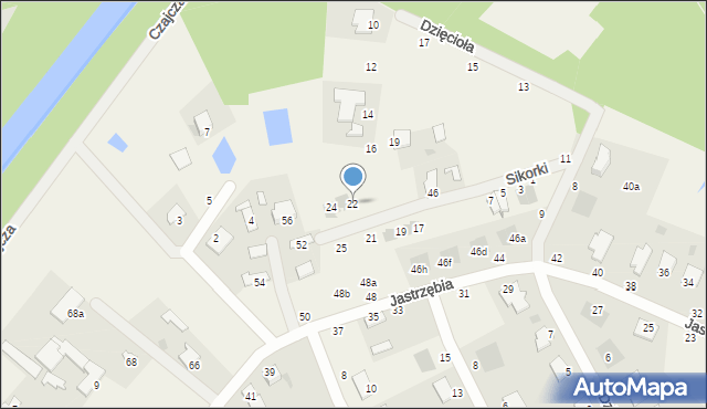 Murowaniec, Sikorki, 22, mapa Murowaniec