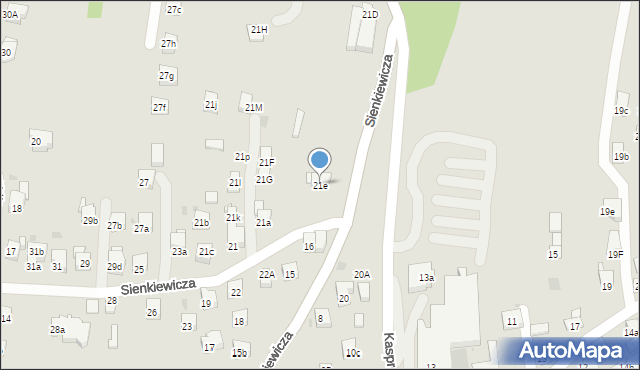 Myślenice, Sienkiewicza Henryka, 21e, mapa Myślenice