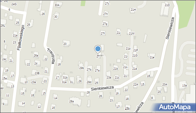 Myślenice, Sienkiewicza Henryka, 27, mapa Myślenice