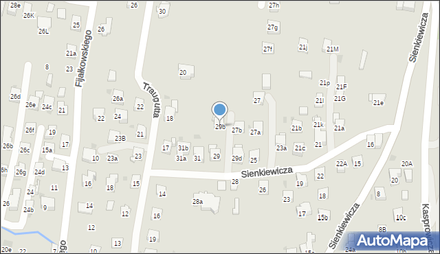 Myślenice, Sienkiewicza Henryka, 29b, mapa Myślenice
