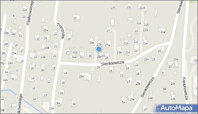 Myślenice, Sienkiewicza Henryka, 29d, mapa Myślenice