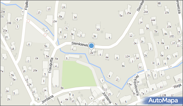 Myślenice, Sienkiewicza Henryka, 2a, mapa Myślenice