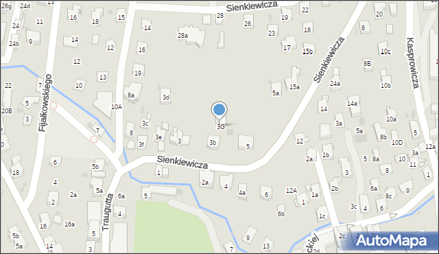 Myślenice, Sienkiewicza Henryka, 3G, mapa Myślenice