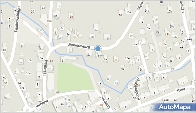 Myślenice, Sienkiewicza Henryka, 4, mapa Myślenice