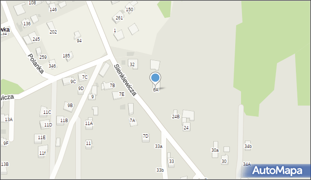 Myślenice, Sienkiewicza Henryka, 6A, mapa Myślenice